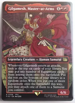 Gilgamesh, Master-at-Arms [New, Near Mint] Borderless Art {Final Fantasy MTG} - Image 1