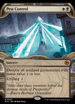 MTG Pest Control Mythic 0087 Extended Art NM - Outlaws of Thunder Junction: BIG - Image 1