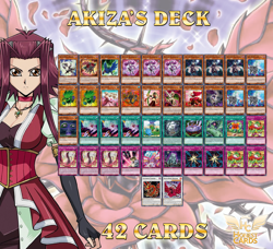 YuGiOh 5D's! Complete Akiza Deck! Gigaplant + Crimson Dragon + Black Ro + Bonus - Image 1