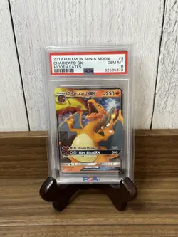Pokemon CHARIZARD GX Sun & Moon Hidden Fates Holo RARE Card PSA 10 GEM MINT🔥 - Image 1
