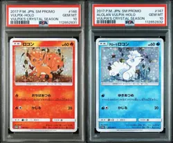 PSA 10 2017 Japanese Promo Vulpix 146 & Alolan Vulpix 147 SM-P Holo Pokemon Card - Image 1