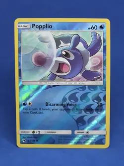 Popplio Reverse Holo 64/214 Lost Thunder Alolan Pokemon Card Tcg Ccg 2018 - Image 1