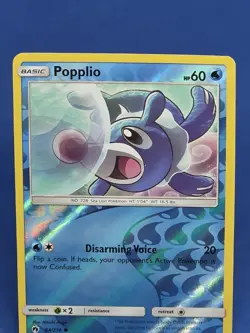 Popplio Reverse Holo 64/214 Lost Thunder Alolan Pokemon Card Tcg Ccg 2018 - Image 3