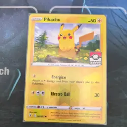 Pokemon Card Pikachu 049/203 Reverse Holo Pokemon League Stamped Evolving Skies - Image 1