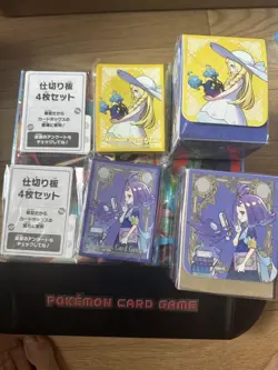 Set Pokemon Card Deck Case + Shield Sleeves + board / Lillie Acerola Mega Brave - Image 1