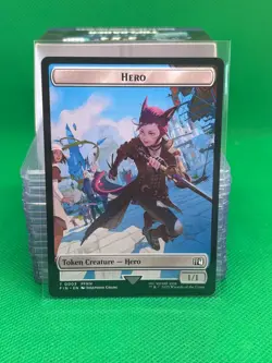 Hero 3 / Knight 10 Final Fantasy Token (FIN) MTG Regular NM - Image 1