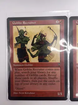 Magic the Gathering MTG Visions - Goblin Recruiter - Creature Red x4 - Image 2