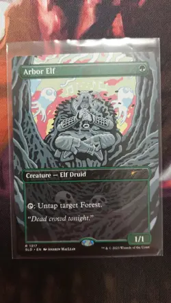 MTG Magic - Arbor elf - NM mtg - secret lair drop - ENG x1 - borderless non foil - Image 1