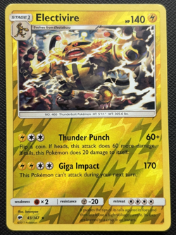 Electivire 43/147 Burning Shadows Reverse Holo Rare LP Pokemon 2017 - Image 1