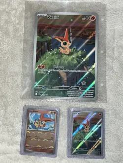 Pokemon Black Bolt & White Flare Victini Illustration Collection Promo Set - Image 1