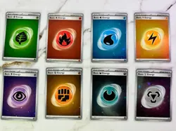 Pokemon 151 Complete Set of HOLO Foil Cosmos Basic Energy - Image 1