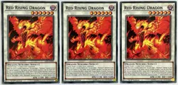 3 x SAST-EN009 Red Rising Dragon - Common 1st Edition Near Mint YuGiOh Cards - Image 1