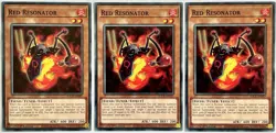 3 x SDCK-EN007 Red Resonator - Common 1st Edition Near Mint YuGiOh Cards - Image 1
