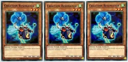 3 x SDCK-EN005 Creation Resonator - Common 1st Edition Near Mint YuGiOh Cards - Image 1