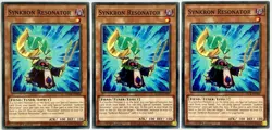 3 x SDCK-EN006 Synkron Resonator - Common 1st Edition Near Mint YuGiOh Card - Image 1