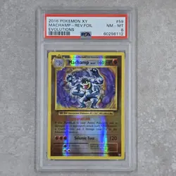 PSA 8 ☑ Machamp 59/108 Reverse Foil Holo XY Evolutions Pokemon Card - Image 1