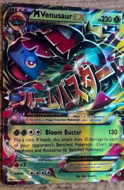 2016 Pokemon Mega M VENUSAUR EX 2/83 Full Art Holo - Image 2