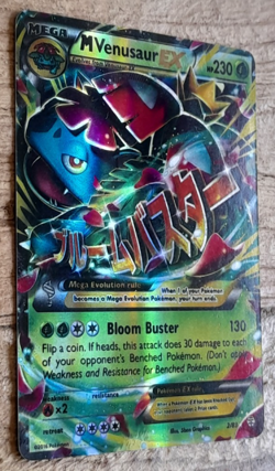 2016 Pokemon Mega M VENUSAUR EX 2/83 Full Art Holo - Image 3