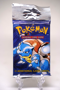 21.34g Pokemon Base Set Booster Pack Unlimited Blastoise WOTC TCG Vintage Sealed - Image 2