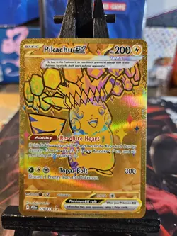 Pikachu ex 179/131 Hyper Rare GOLD Pokemon Prismatic Evolutions NM - Image 1