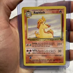 Pokemon Rapidash Jungle 44/64 Unlimited LP/NM Vintage Vtg Card Nintendo TCG WOTC - Image 1