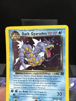 Pokemon Card Dark Gyarados 8/82 Team Rocket Rare Holo WOTC Prerelease Near Mint - Image 3