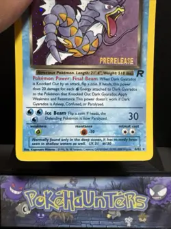 Pokemon Card Dark Gyarados 8/82 Team Rocket Rare Holo WOTC Prerelease Near Mint - Image 5