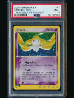 2004 POKEMON JIRACHI HOLO #97 EX RUBY SAPPHIRE TEAM MAGMA VS VERSUS AQUA PSA 9 - Image 1