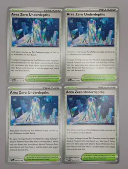 4x Area Zero Underdepths 094/131 x4 - NM Prismatic Evolutions Pokemon Playset - Image 1