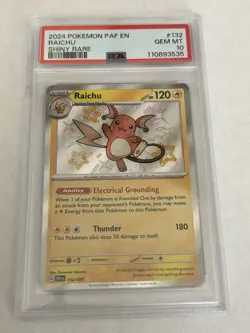 2024 Pokemon Paldean Fates Shiny Rare Raichu #132 PSA 10 🔥🔥 - Image 1