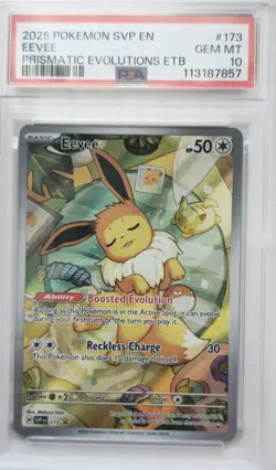 💥Eevee 173 PSA 10 Prismatic Evolutions ETB Promo Pokemon Card TCG - Image 1