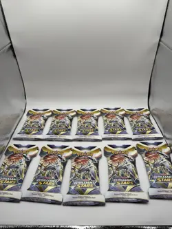 Pokemon TCG Brilliant Stars Sleeved Booster Pack Lot Of 10 - Brand New Sealed 820650809972 - Image 1