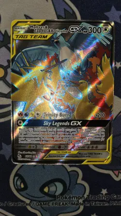 MOLTRES & ZAPDOS & ARTICUNO GX 66/68 POKEMON TAG TEAM HOLO RARE MP Played TCG - Image 1