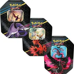 Pokemon TCG: Crown Zenith Tin Set of 3 - Galarian Articuno Zapdos Moltres SEALED - Image 1