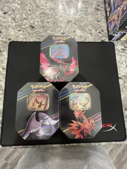 Pokemon TCG: Crown Zenith Tin Set of 3 - Galarian Articuno Zapdos Moltres SEALED - Image 3