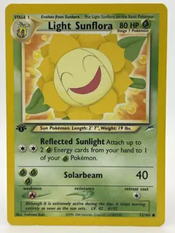 Light Sunflora 1st Edition 072/105 Common Neo Destiny Pokemon NM - Image 1
