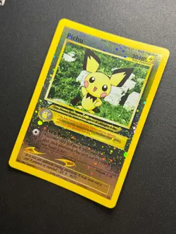 Pokemon Card Pichu Black Star Promo 35 Reverse Holo Rare Vintage LP/NM - Image 3