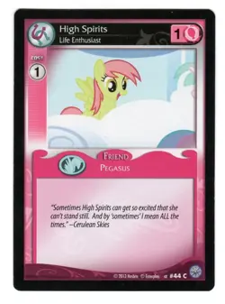 2013 MLP My Little Pony Premier CCG - High Spirits #44 - Hasbro TCG Card - Image 3