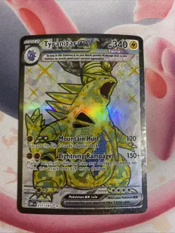 Pokemon TCG Tyranitar EX 211/197 Full Art Ultra Rare Obsidian Flames Near Mint - Image 1