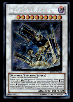Yugioh! Ally of Justice Decisive Armor HA03-EN060 Secret Rare - Image 1