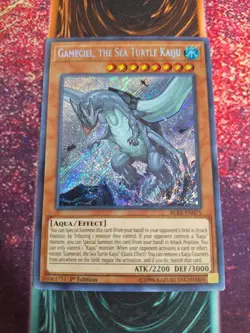 Yu-Gi-Oh! Gameciel, the Sea Turtle Kaiju BLRR-EN075 Secret Rare 1st Edition NM - Image 1