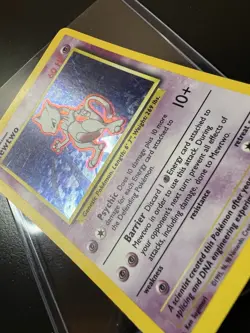 Pokemon TCG Mewtwo Base Set Holo Unlimited Rare Card 10/102 1999 - Image 2