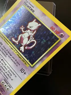 Pokemon TCG Mewtwo Base Set Holo Unlimited Rare Card 10/102 1999 - Image 4