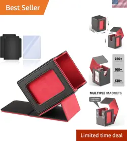 MTG Deck Box for Commander Display - PU Leather, Scratch Resistant, 100-Card Fit - Image 1