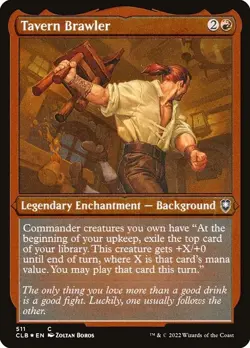 Tavern Brawler Etched Foil CLB 511 Common MTG - Image 1