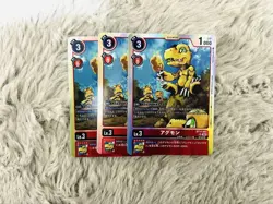 Digimon Card Agumon Bt14-007 Set Of 3 Japan - Image 1