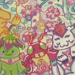 Digimon Card Ds1C Agumon Tailmon Palmon 60 Cards Card Sleeve Protector Japan - Image 2