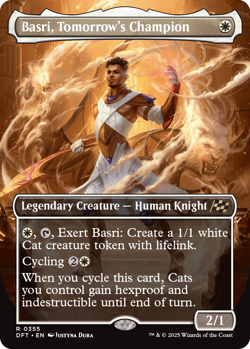 Basri, Tomorrow's Champion 0355 ~ Borderless Mythic NM MTG Aetherdrift - Image 1