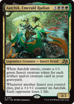 Aatchik, Emerald Radian 0187 ~ Mythic NM MTG Aetherdrift - Image 1