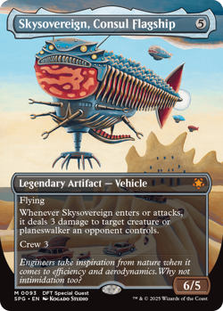Sky Sovereign 0093 ~ Borderless Mythic NM MTG Aetherdrift - Image 1